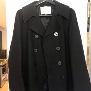 PEA COAT. Black. Official US Navy. Size: Men’s 44R